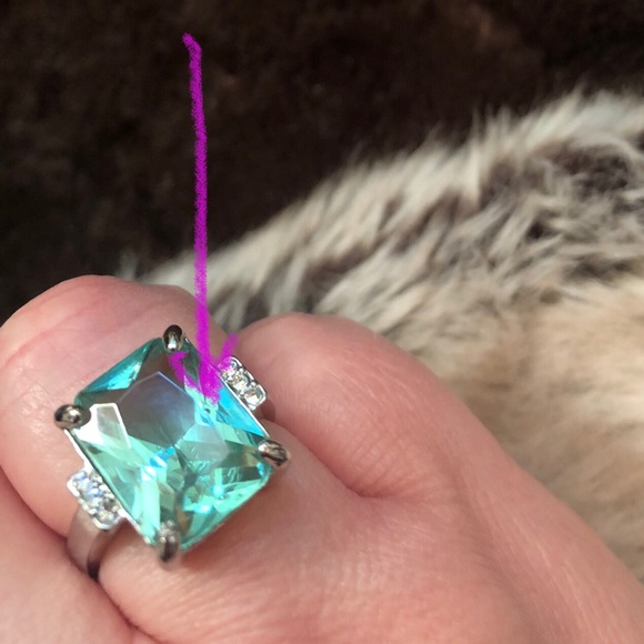 COPY - Aquamarine sterling silver ring - Size 8 - Picture 8 of 8